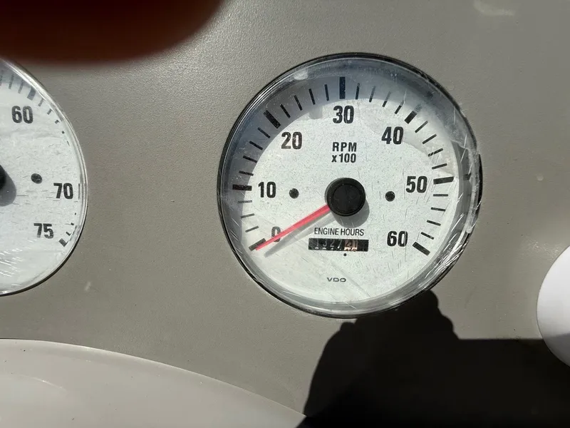 Slide: The Image of Tachometer of 2001 Formula F-260 boat showing RPM and engine hours. - 20