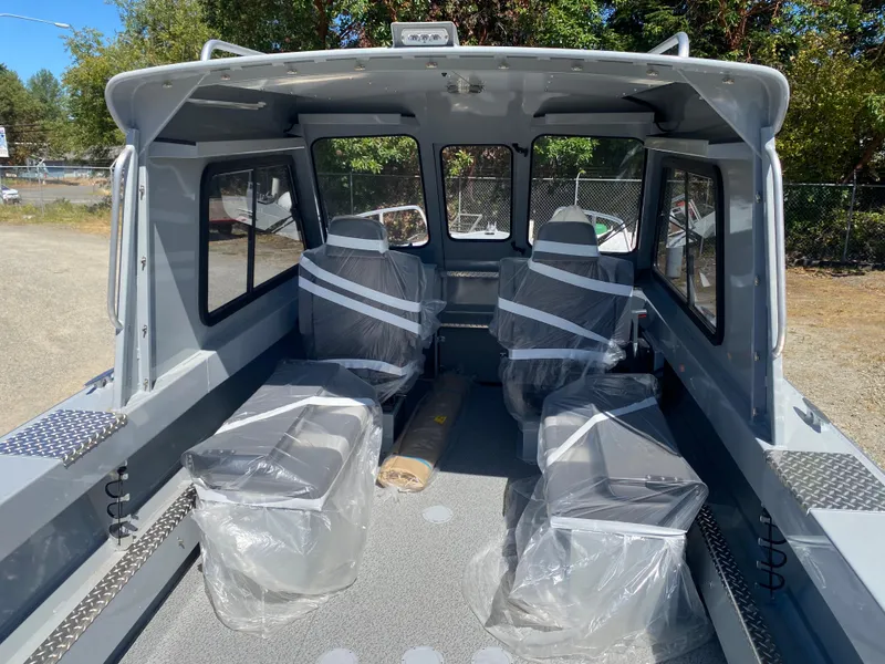 Slide: The Image of 2025 Hewescraft 190 Sea Runner HT interior with wrapped seats, ready for use. - 3