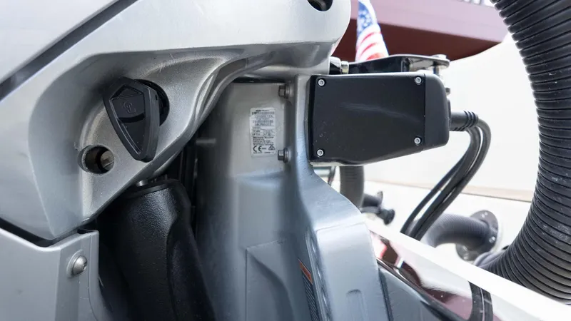 Slide: The Image of Close-up of 2025 Chris-Craft Catalina 28 engine components and wiring. - 7