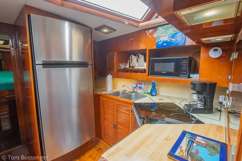 Slide: The Image of Luxurious kitchen in 1987 Lien Hwa 47 Elegant MKII Motoryacht with modern appliances. - 17