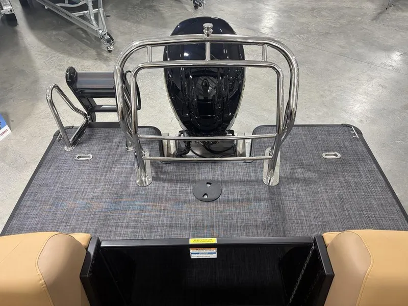 Slide: The Image of 2025 Godfrey Sweetwater 2286 SB pontoon boat with iMPACT Center Tube Package, rear view. - 19