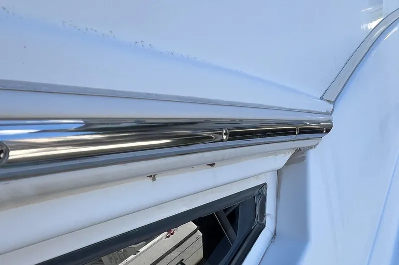 Slide: The Image of Close-up of 2000 Cruisers Yachts 4450 Motor Yacht's sleek exterior detailing. - 38