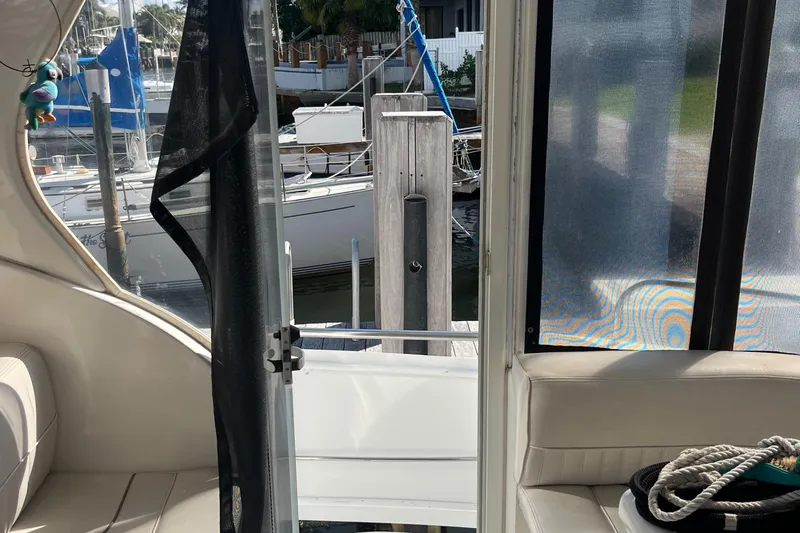 Slide: The Image of Interior view of 2000 Cruisers Yachts 4450 Motor Yacht at dock. - 49