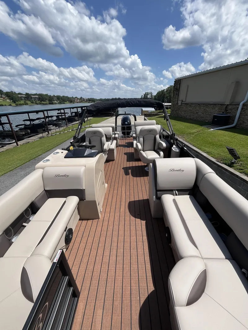Slide: The Image of Bentley Pontoons Legacy Quad Swing Back 223 2026 - 3