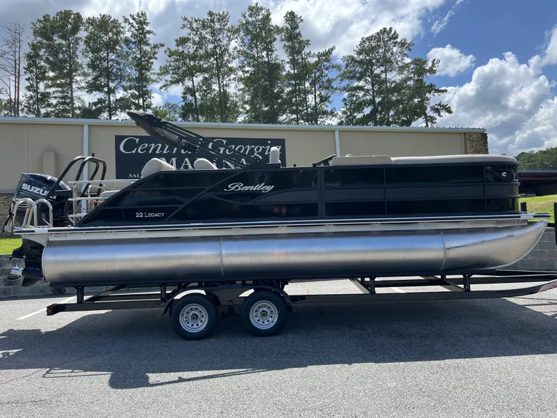 Slide: The Image of Bentley Pontoons Legacy Quad Swing Back 223 2026 - 6