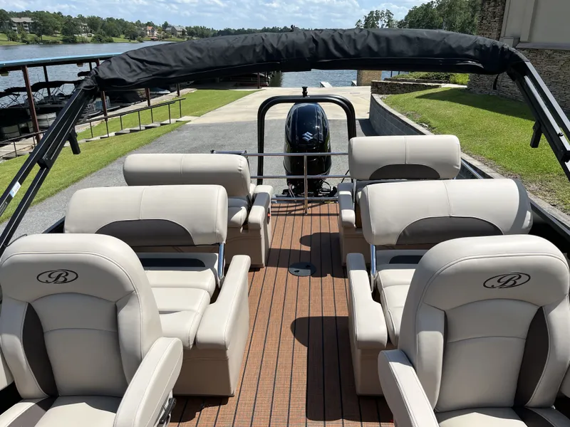 Slide: The Image of Bentley Pontoons Legacy Quad Swing Back 223 2026 - 7