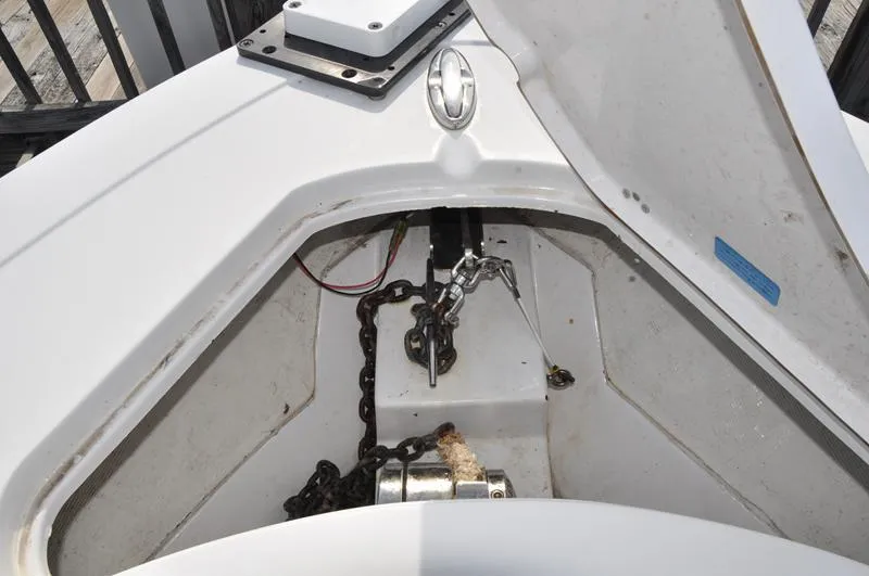 Slide: The Image of Anchor compartment of 2017 Sportsman Open 282 Center Console boat. - 35