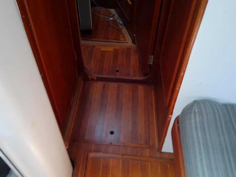 Slide: The Image of Engine room of a 1980 Whitby Yachts 42 with accessories. - 26