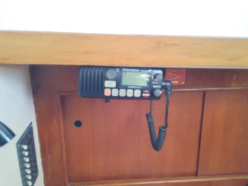 Slide: The Image of 1980 Whitby Yachts 42 interior kitchen with stove and countertop. - 29