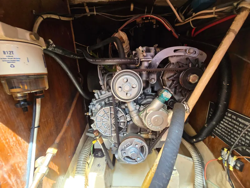 Slide: The Image of 1984 Bristol 31.1 engine compartment with visible components and wiring. - 40