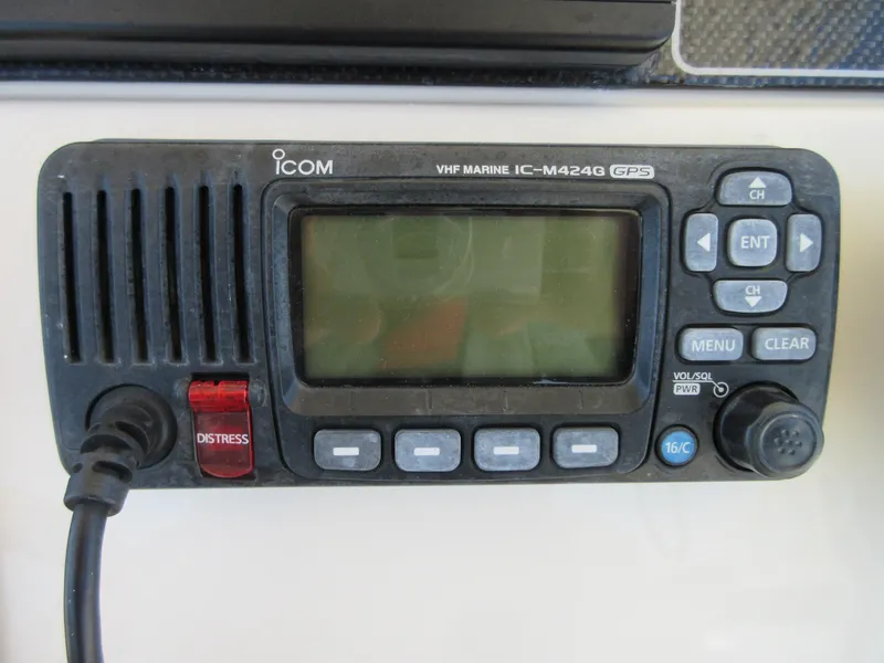 Slide: The Image of Icom VHF Marine IC-M424G GPS radio on 2019 Grady-White Fisherman 236 boat. - 33