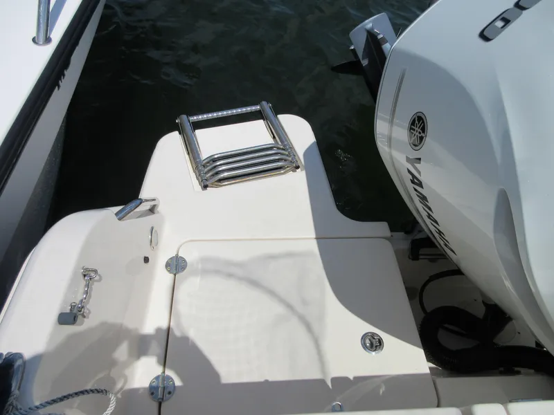 Slide: The Image of 2019 Grady-White Fisherman 236 boat with Yamaha engine and swim platform ladder. - 41
