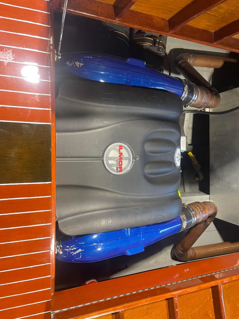 Slide: The Image of Engine compartment of a 1997 Hacker-Craft 26' Runabout with Ilmor engine. - 22