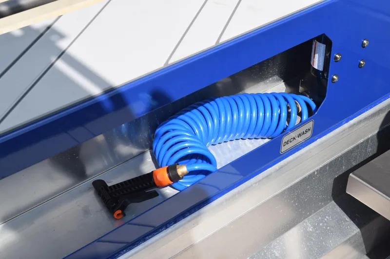 Slide: The Image of Blue deck wash hose on 2026 Stabicraft 2050 Treker Profish boat. - 20