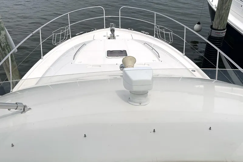 Slide: The Image of Bow view of 2007 Jeanneau Prestige 46 yacht docked at marina. - 20