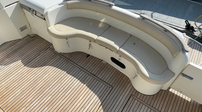 Slide: The Image of Luxury seating on 2007 Jeanneau Prestige 46 yacht with teak deck. - 4