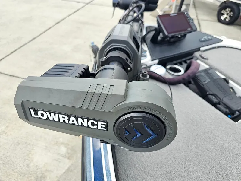 Slide: The Image of Lowrance equipment on a 2023 Nitro Z20 Pro boat, featuring advanced navigation technology. - 21