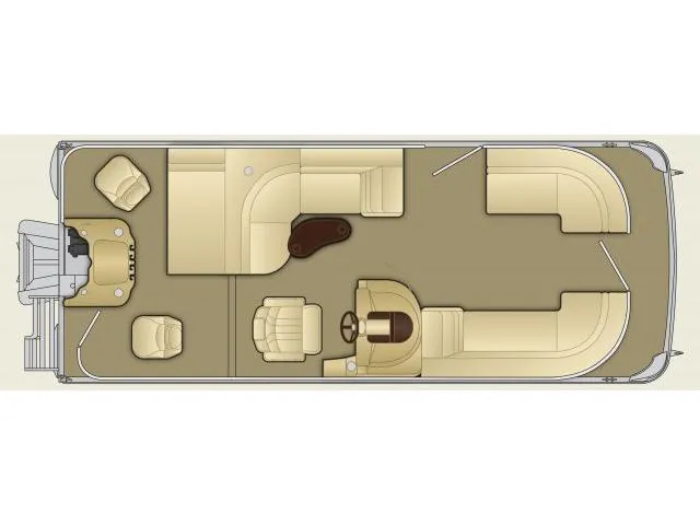 Slide: The Image of Manufacturer Provided Image: Top view of 2012 Bennington 2275 GS pontoon boat layout. - 27