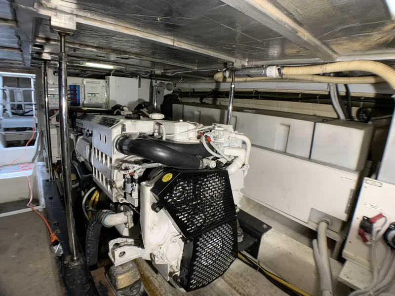 Slide: The Image of Engine room of a 2006 Carver 56 Voyager yacht. - 37