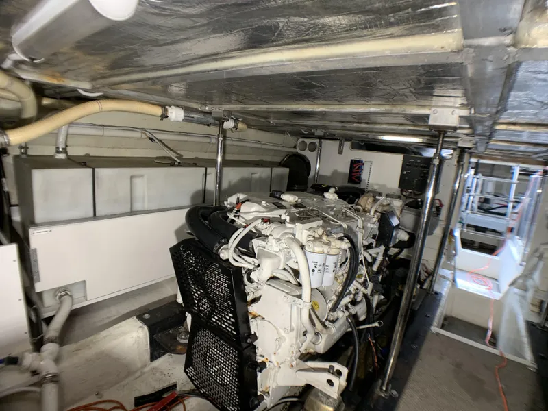 Slide: The Image of Engine room of a 2006 Carver 56 Voyager yacht. - 40