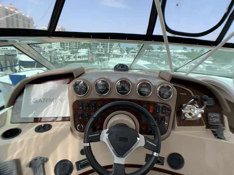 Slide: The Image of Helm of 2006 Carver 56 Voyager yacht with Garmin navigation system. - 9
