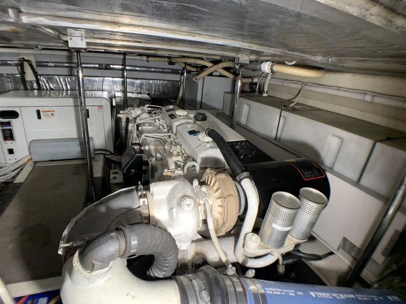 Slide: The Image of Engine room of a 2006 Carver 56 Voyager yacht. - 47