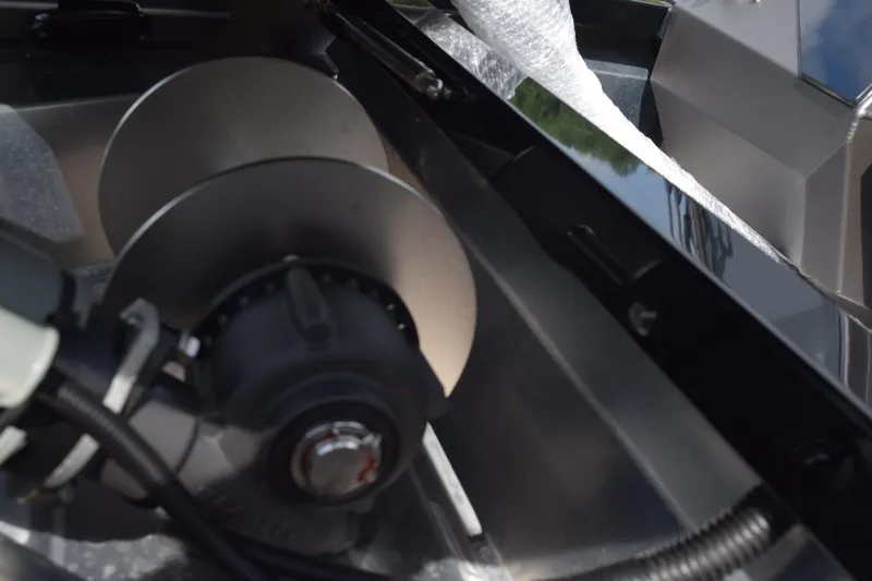 Slide: The Image of Close-up of 2026 Stabicraft 2050 Treker Sportfish boat component, showcasing mechanical details. - 4