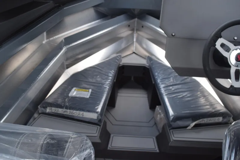 Slide: The Image of 2026 Stabicraft 2050 Supercab Sportfish interior with seating and steering wheel. - 8