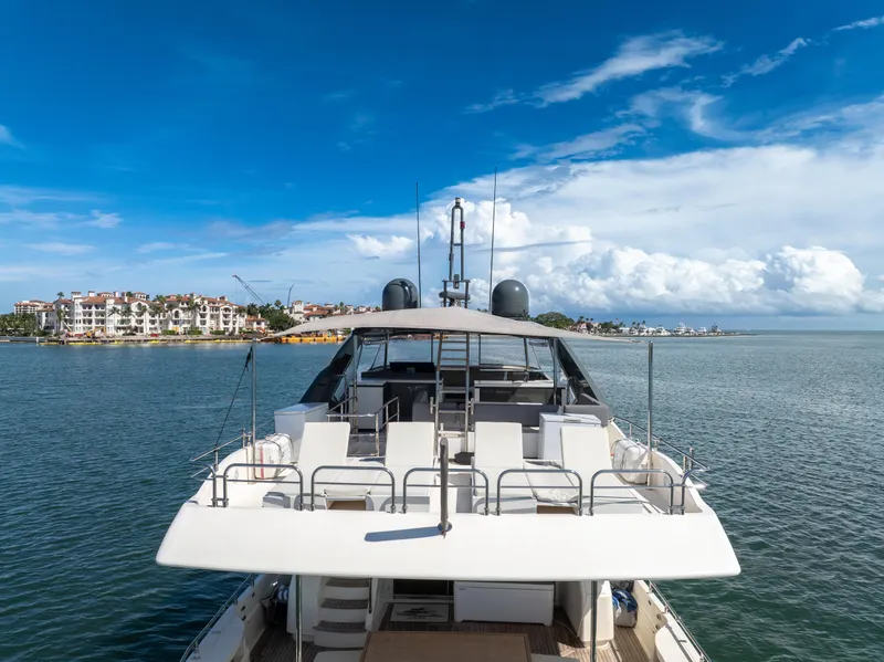 Slide: The Image of Astondoa 80 GLX yacht, 2016 model, cruising on a sunny day with coastal view. - 19