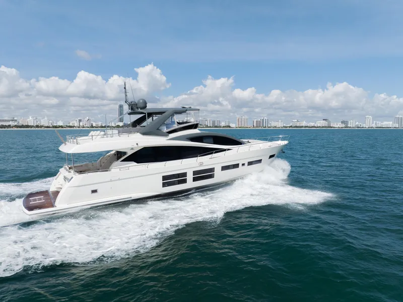 Slide: The Image of Luxury Astondoa 80 GLX yacht cruising on open water, 2016 model. - 9