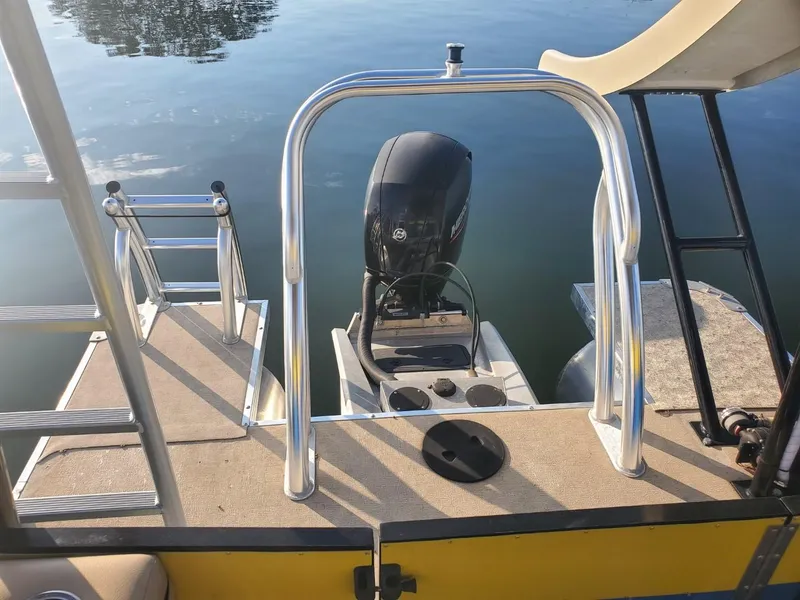 Slide: The Image of Bahama 240 Tritoon Coral Reef 2021 with slide, viewed from below against blue sky. - 4