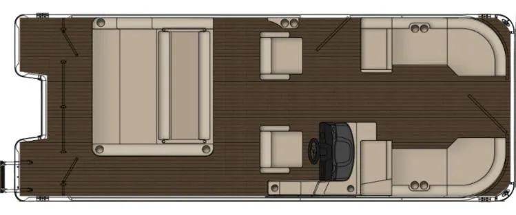 Slide: The Image of 2026 Bentley Pontoons Elite 253 Swingback with powerful 350 engine, outdoor setting. - 3