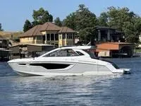 Slide: The Image of Luxurious seating on 2022 Cruisers 42 GLS yacht, featuring sleek design and modern amenities. - 6