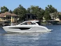 Slide: The Image of 2022 Cruisers 42 GLS boat deck with sleek design and modern features. - 7