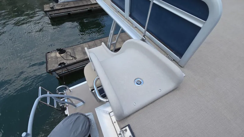 Slide: The Image of 2017 Premier 240 SunSation boat with slide and dock view. - 15