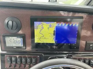 Slide: The Image of Dashboard of 2023 Solara S-250 DC with navigation and control panels. - 27