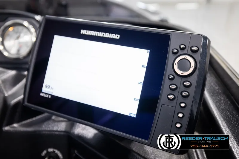Slide: The Image of Humminbird Helix 8 fish finder on 2022 Crestliner 1850 FISHHAWK boat dashboard. - 32