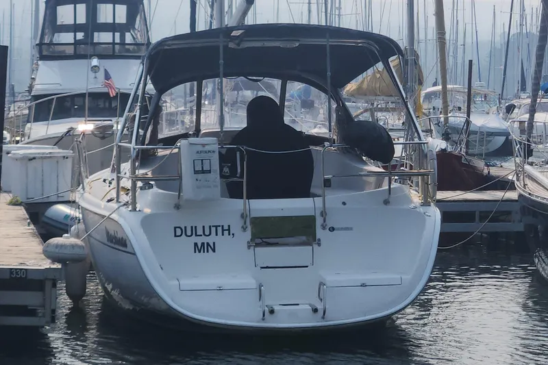 Slide: The Image of 2004 Hunter 36 sailboat docked in Duluth, MN marina. - 42