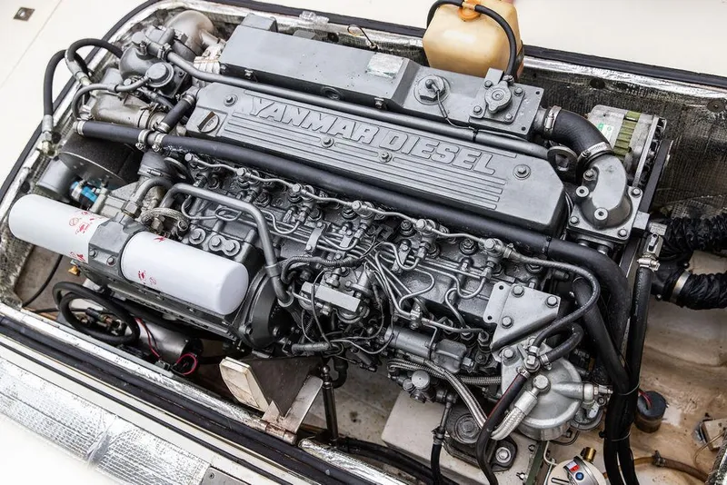 Slide: The Image of Yanmar diesel engine in a 1999 Hinckley Picnic Boat Classic. - 22