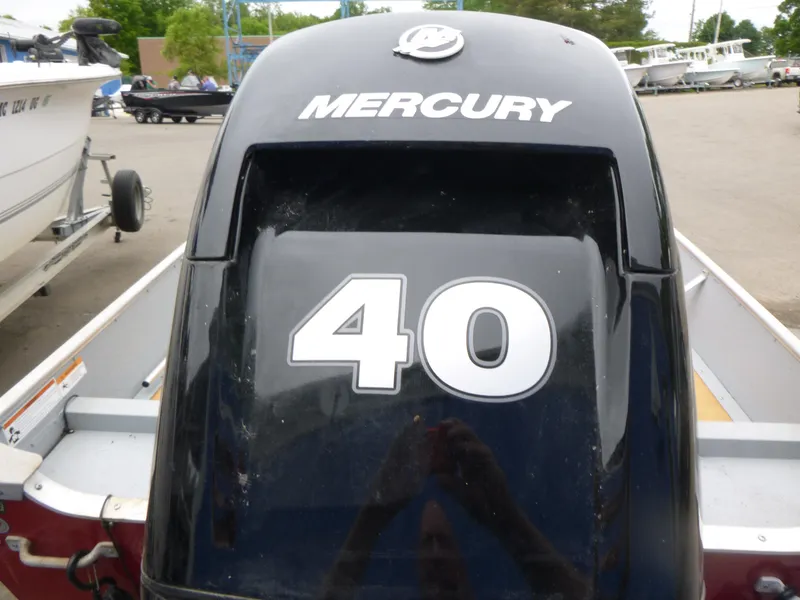 Slide: The Image of 2022 Lund SSV-16 boat with Mercury 40 horsepower outboard motor. - 11