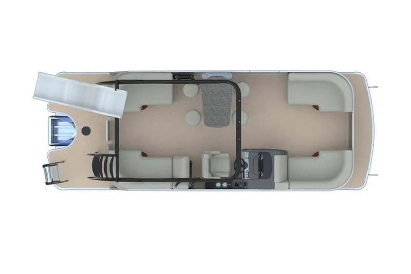 Slide: The Image of Manufacturer Provided Image: Top view of 2022 Godfrey Monaco 235 SDB pontoon boat layout. - 35