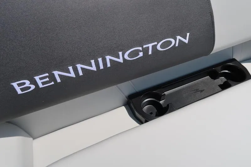 Slide: The Image of Bennington S Quad Bench 22 SSR 2026 boat seat with cup holders. - 21