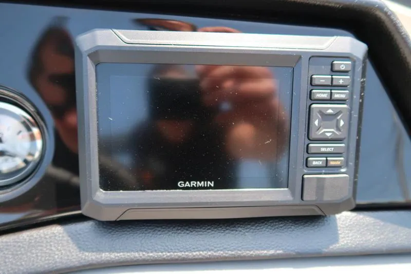 Slide: The Image of Garmin navigation system on 2026 Bennington S Quad Bench 22 SSR boat dashboard. - 27