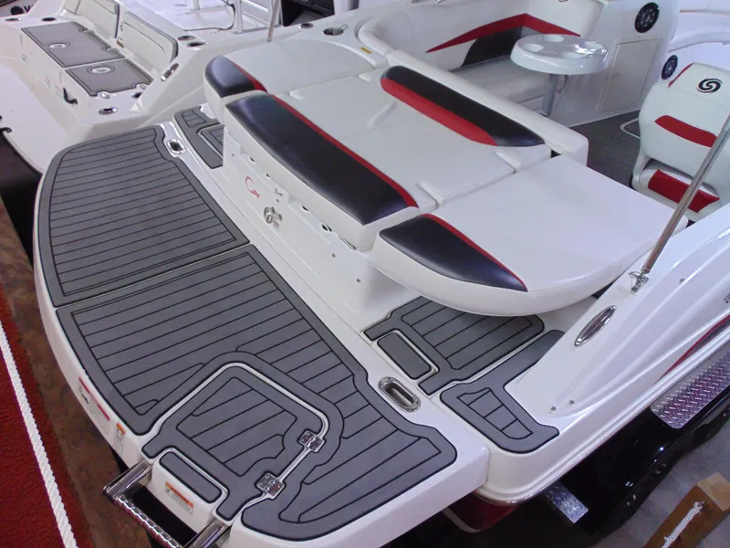 Slide: The Image of 2021 Hurricane SunDeck Sport 188 IO boat with sleek seating and modern deck design. - 4