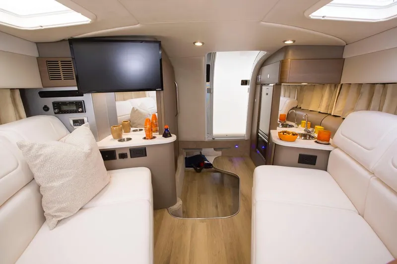 Slide: The Image of Manufacturer Provided Image: Interior of 2020 Formula 310 Sun Sport boat with modern amenities and comfortable seating. - 37