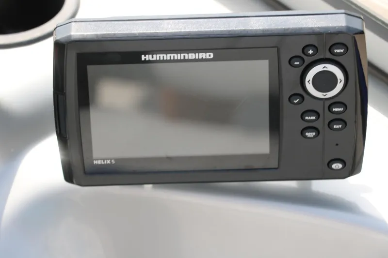 Slide: The Image of Humminbird Helix 5 fish finder on 2013 Tracker Pro V16 Guide WT boat. - 12