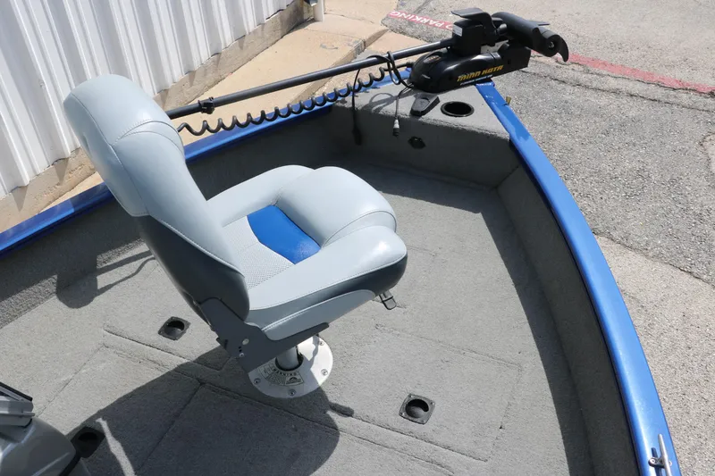 Slide: The Image of 2013 Tracker Pro V16 Guide WT boat with swivel seat and trolling motor. - 8