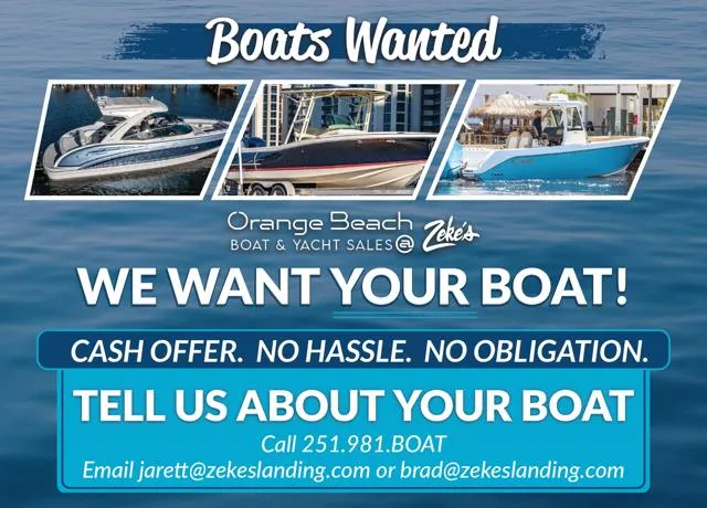 Slide: The Image of Boats wanted ad by Orange Beach Boat & Yacht Sales, featuring Blue Wave 2400 PureBay. - 21