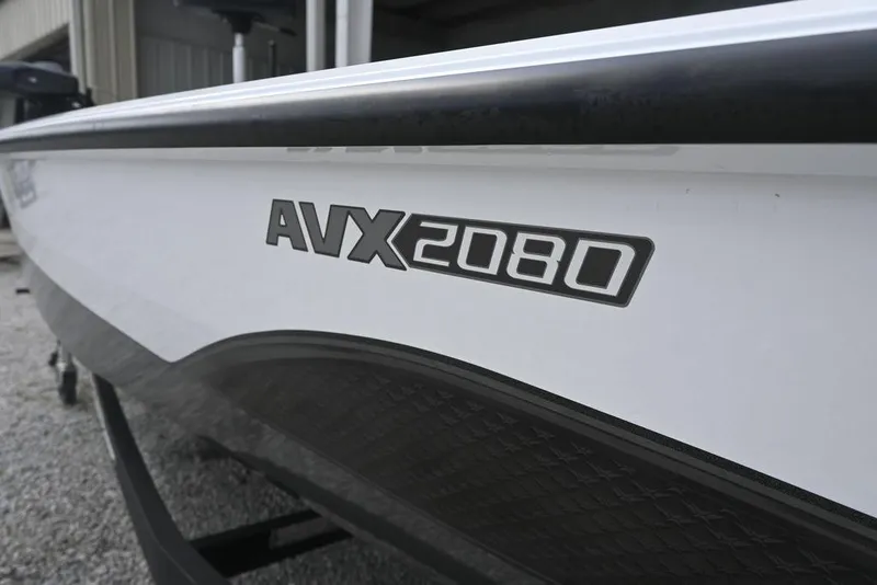Slide: The Image of 2021 Vexus AVX2080 boat side view with model branding. - 7