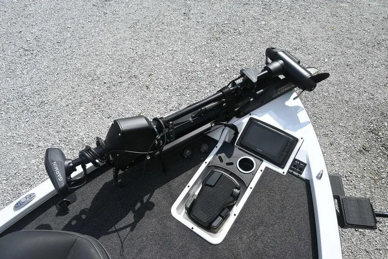 Slide: The Image of 2021 Vexus AVX2080 boat with Garmin equipment and control panel on deck. - 9